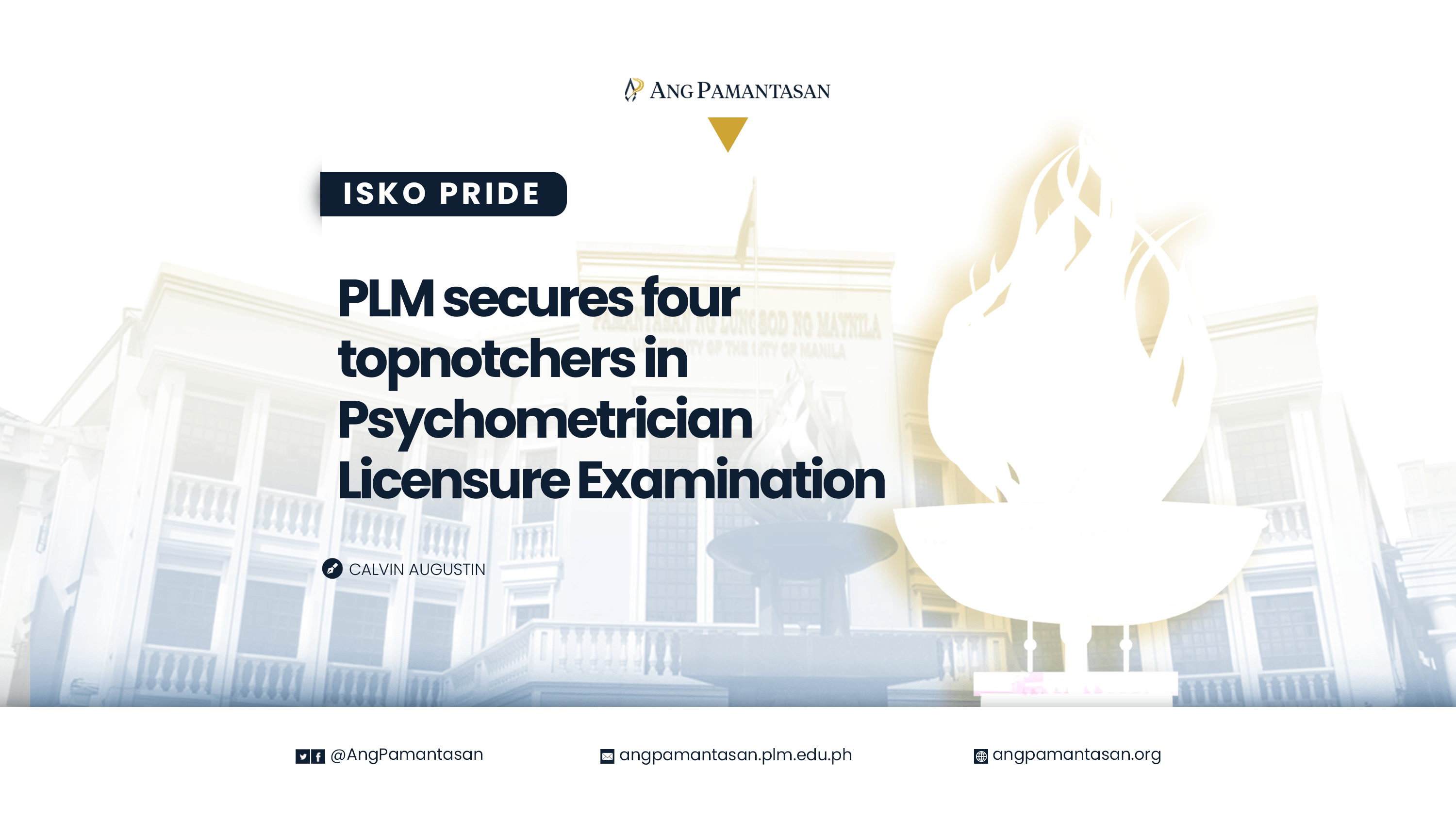 PLM secures four topnotchers in Psychometrician Licensure Examination cover