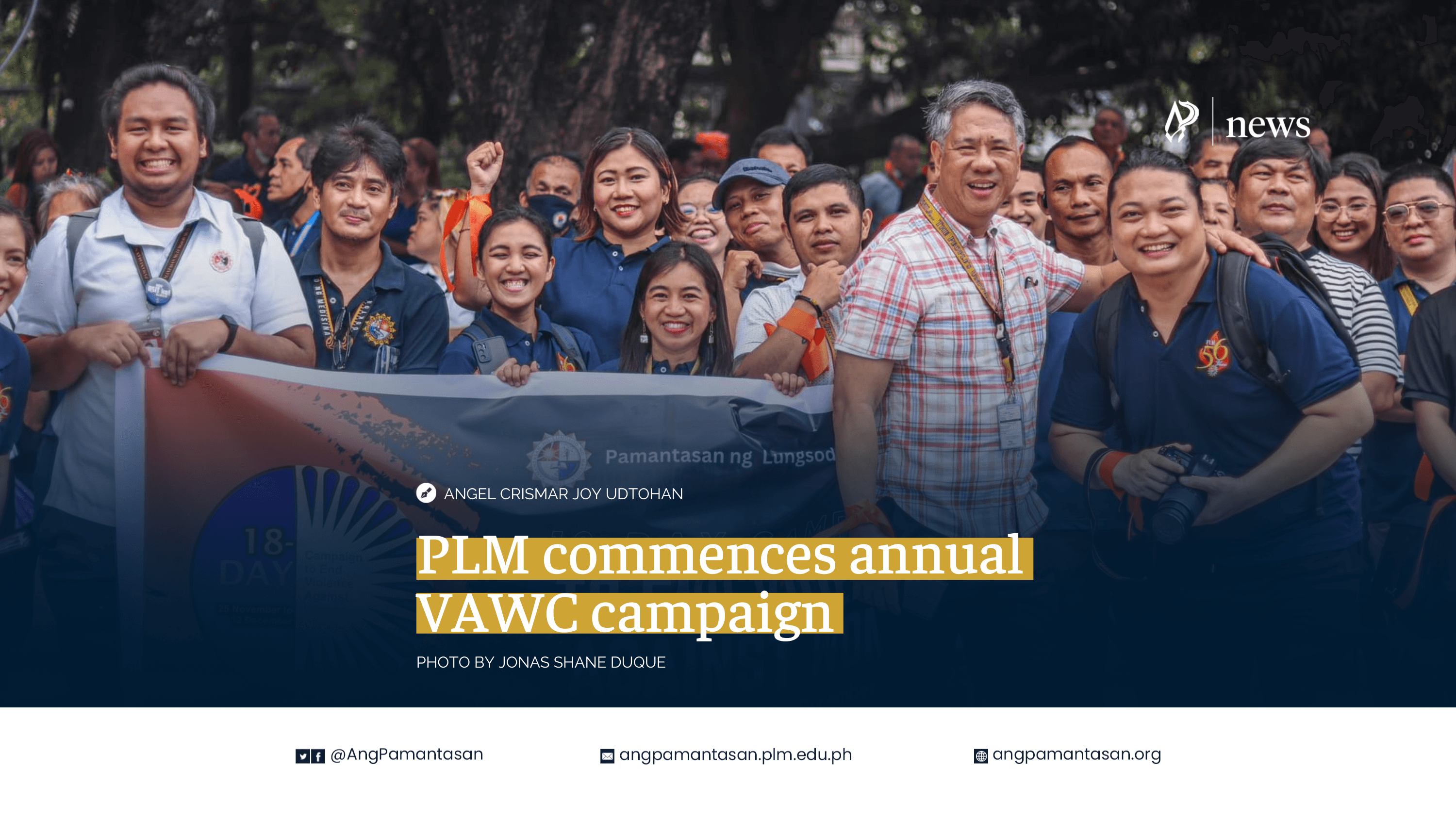 PLM commences annual VAWC campaign cover