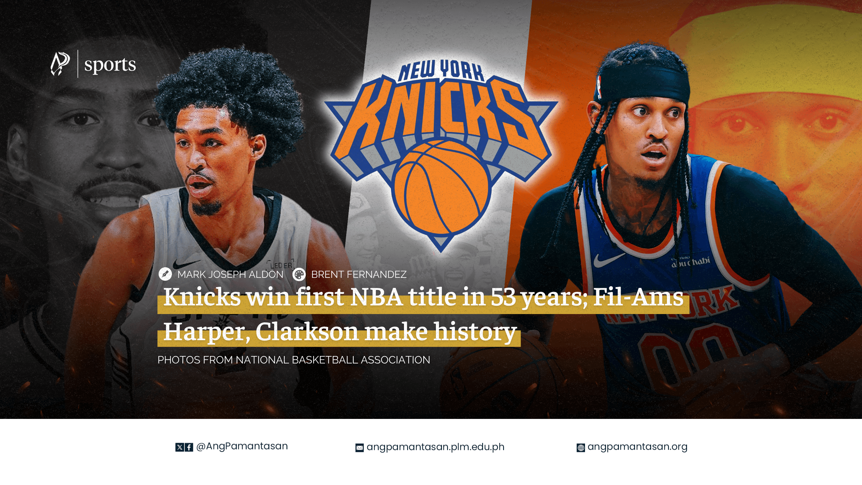 M198 - 061726 - Knicks win first NBA title in 53 years; Fil-Ams Harper, Clarkson make history