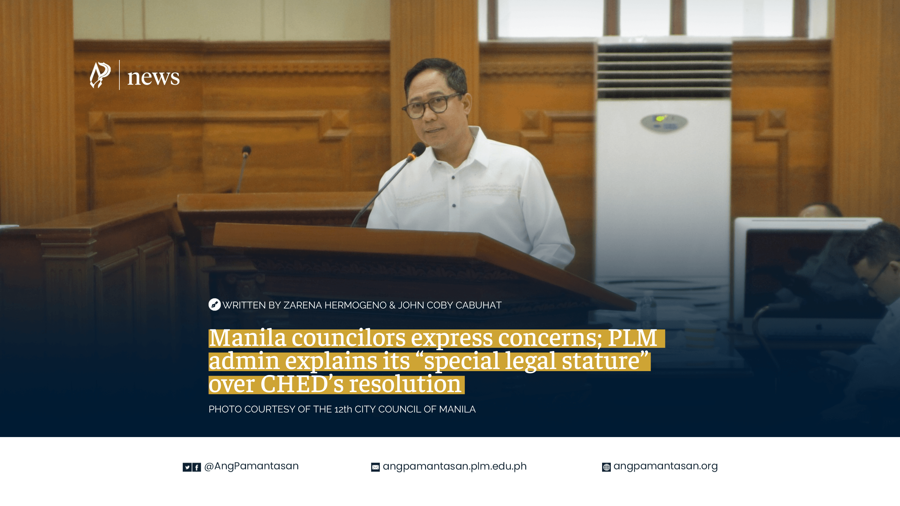 Manila councilors express concerns; PLM admin explains its “special legal stature” over CHED’s resolution cover