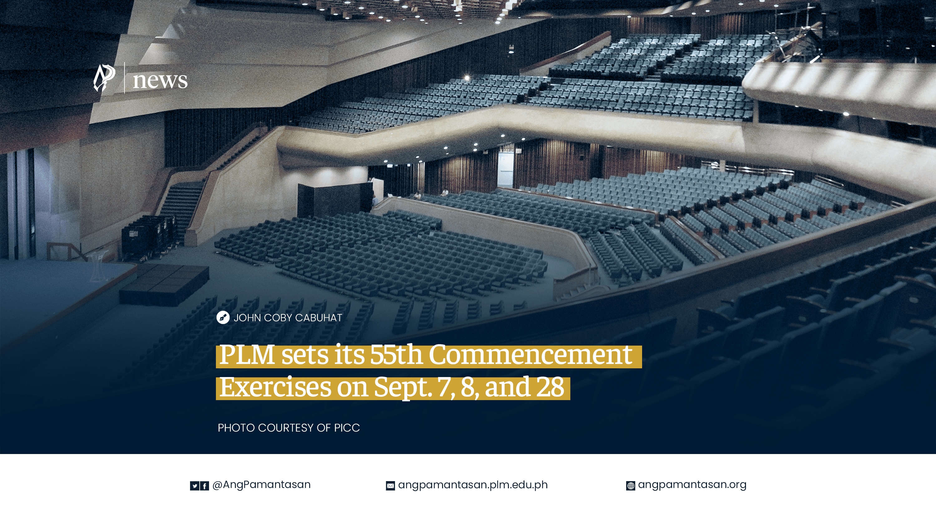 PLM sets 55th Commencement Exercises on Sept. 7, 8, 28 cover