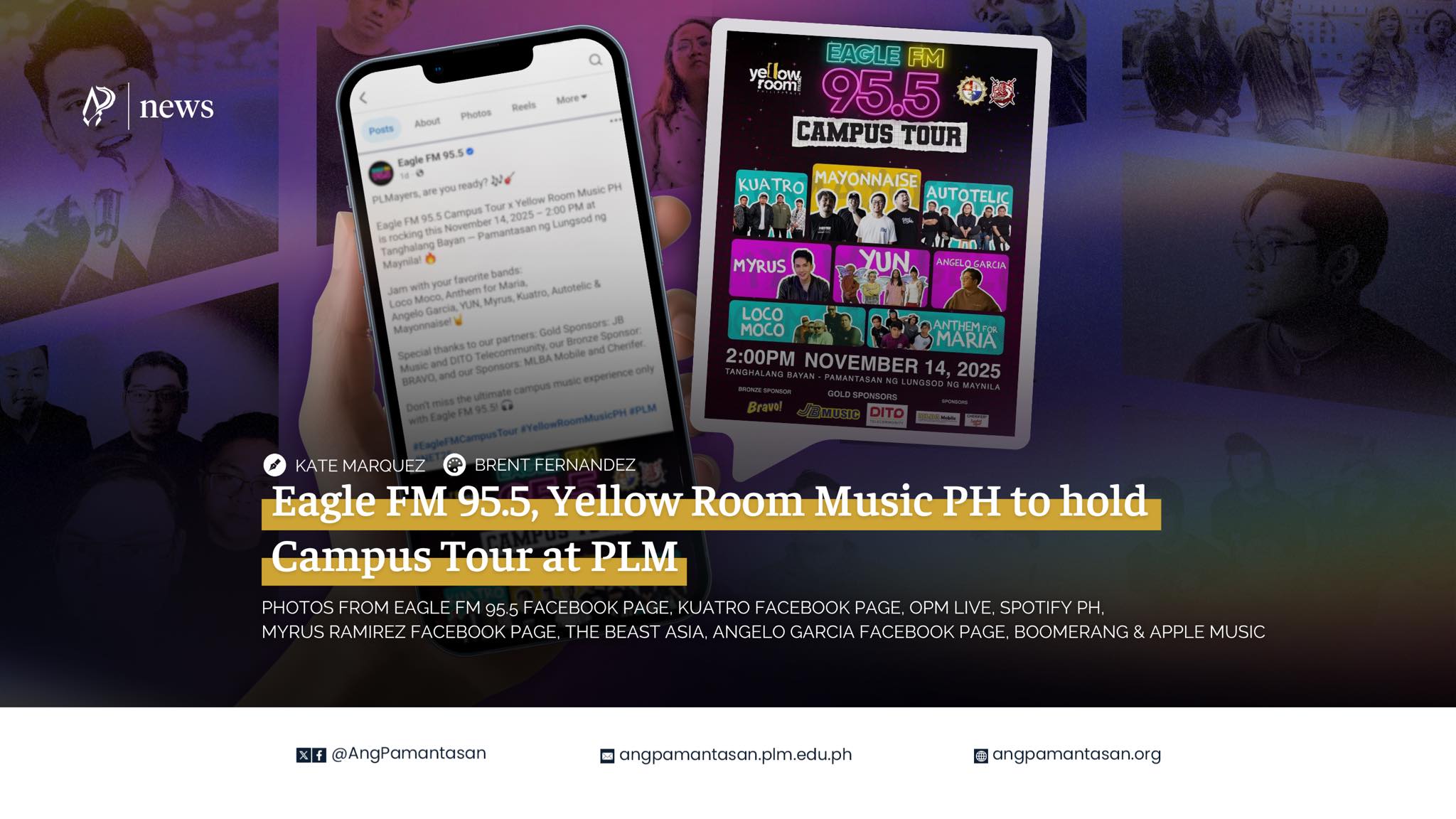 Eagle FM 95.5, Yellow Room Music PH to hold Campus Tour at PLM