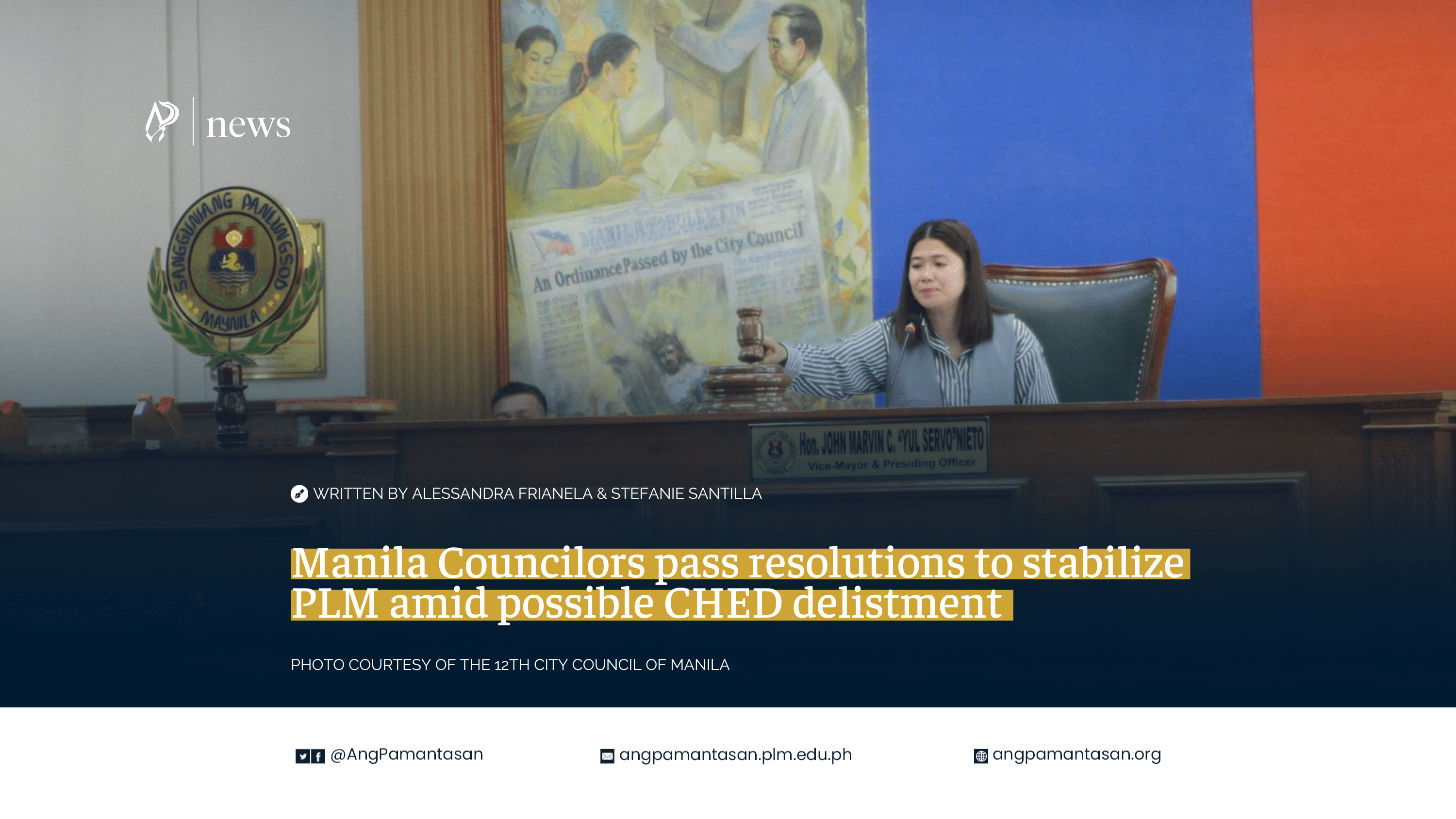 Manila Councilors pass resolutions to stabilize PLM amid possible CHED delistment cover