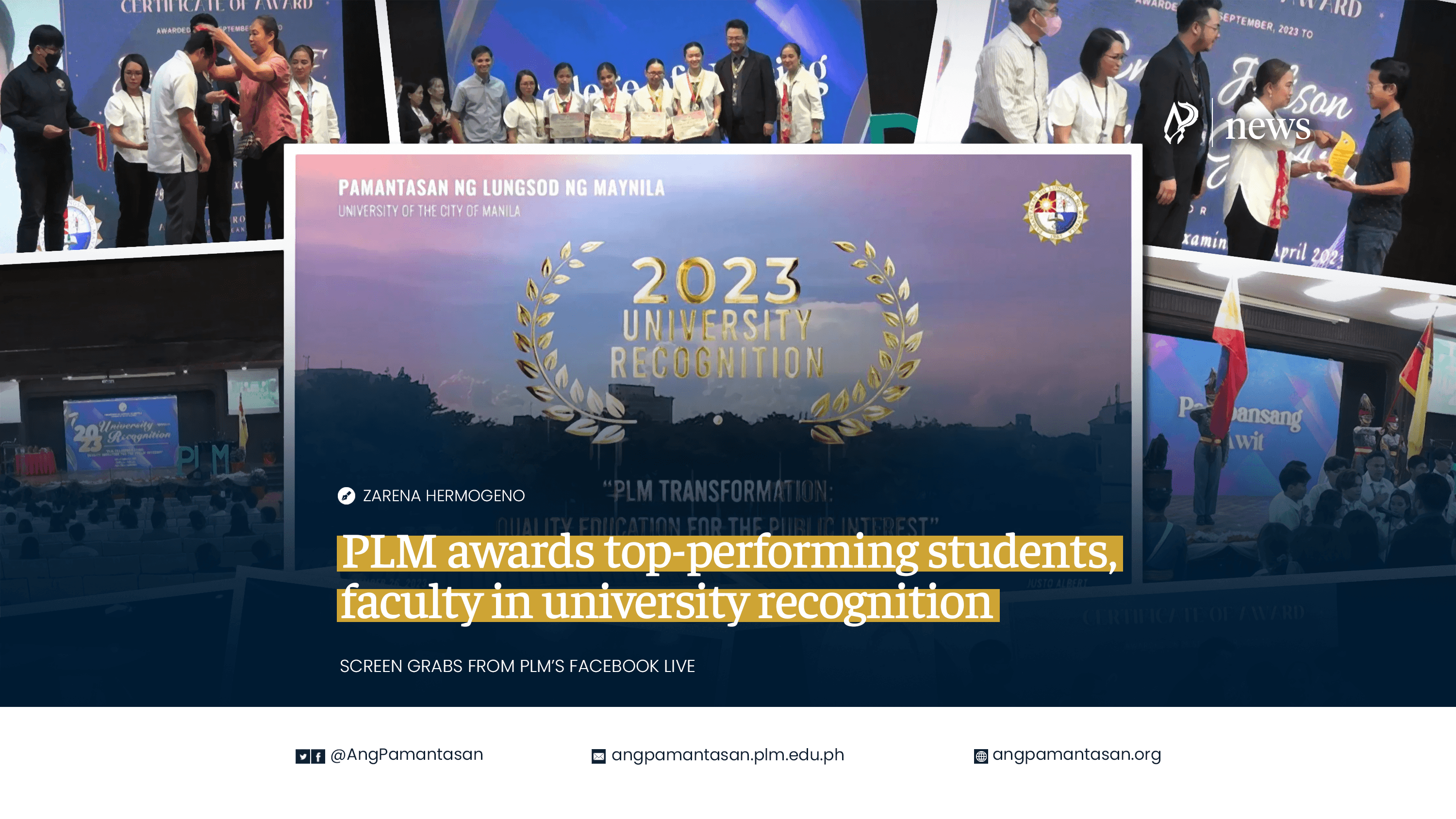 PLM awards top-performing students, faculty in university recognition cover
