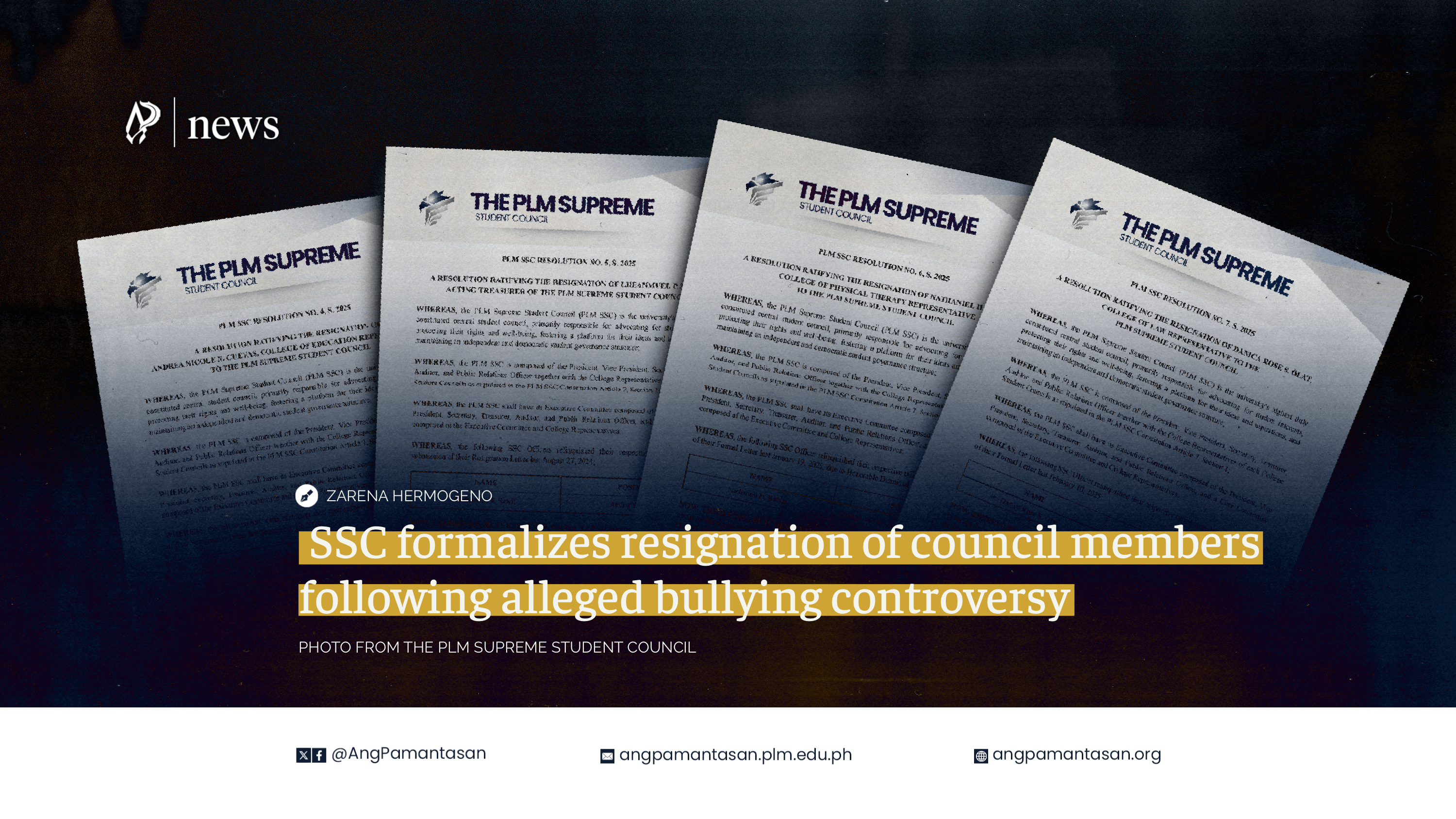 SSC Resignation cover